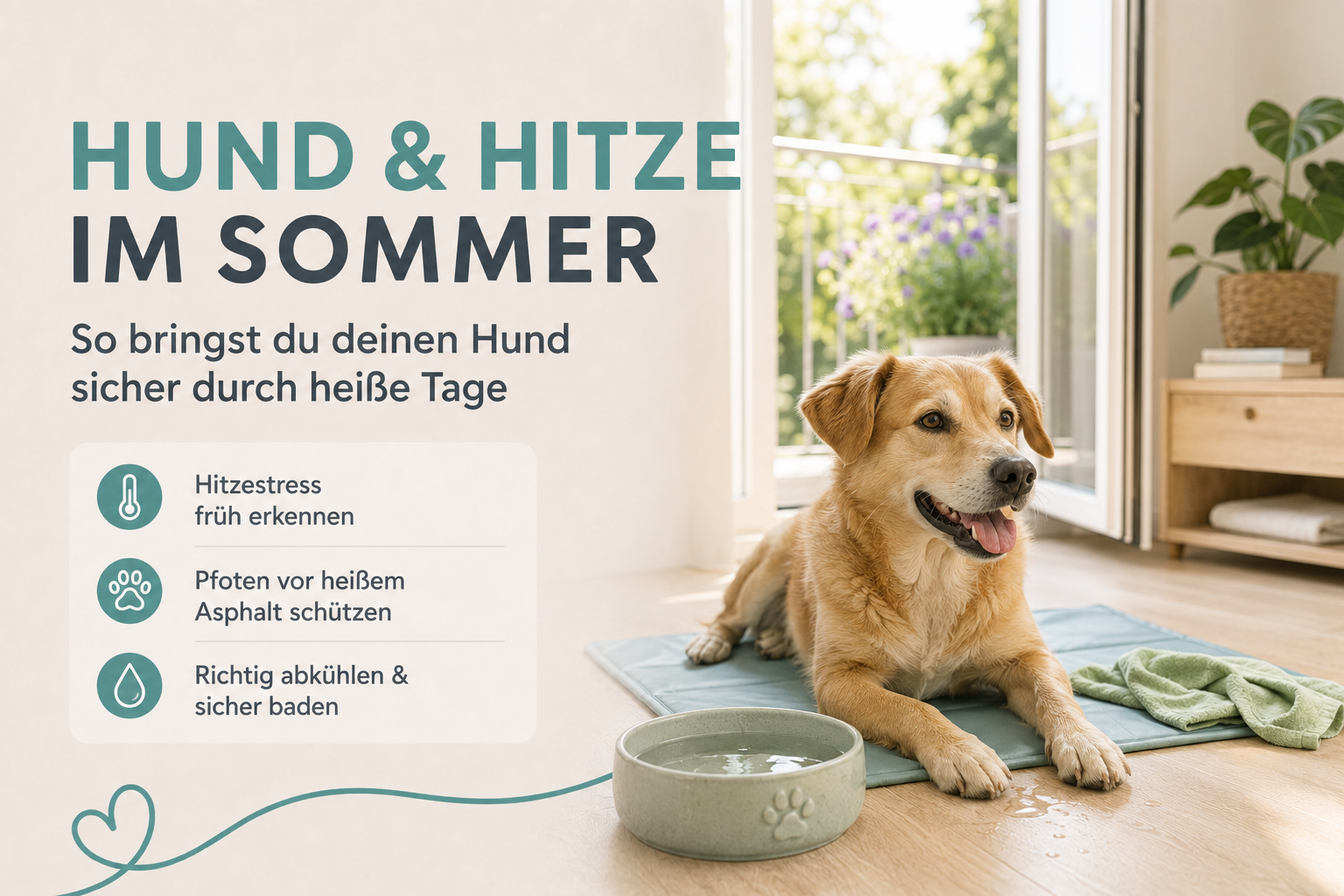 Sommer, Sonne, Hitzestress: Wie du deinen Hund sicher durch heiße Tage bringst